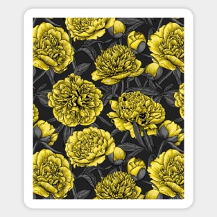 Yellow peony garden Sticker